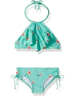 New 💯 Kanu Surf Girls' Morgan Ruffle Halter 👙 Bikini 2-Piece 🩱 Swimsuit, Pink, 2t | Swimwear ⌛