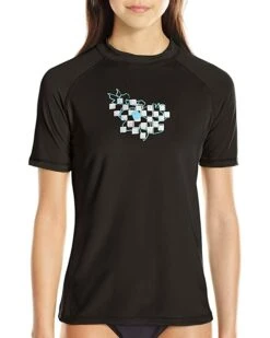 Cheapest ⭐ Kanu Surf Women's Marina UPF 50+ Short Sleeved Active Rashguard & Workout Top | Swimwear 🛒 -Kanu Surf Sales Store 711H7zZwexL. AC SR736920