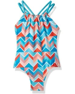 Promo 😍 Kanu Surf Jasmine Beach Sport Halter One-Piece 🩱 Swimsuit (Little Kids/Big Kids) | Swimwear 🧨