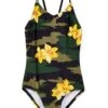 Promo 🎉 Kanu Surf Daisy Beach Sport One-Piece 🩱 Swimsuit (Big Kids) | Swimwear 👍