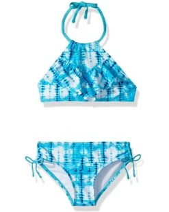 Buy 🧨 Kanu Surf Girls' Morgan Ruffle Halter 👙 Bikini 2-Piece 🩱 Swimsuit, Pink, 2t | Swimwear 😉