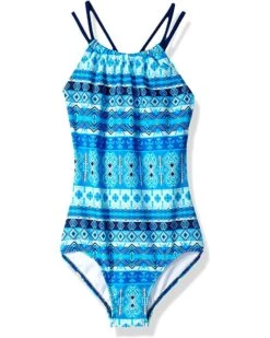 Discount 👍 Kanu Surf Jasmine Beach Sport Halter One-Piece 🩱 Swimsuit (Toddler) | Swimwear 🛒