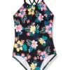 Best Pirce 🎉 Kanu Surf Jasmine Beach Sport Halter One-Piece 🩱 Swimsuit (Little Kids) | Swimwear 🥰